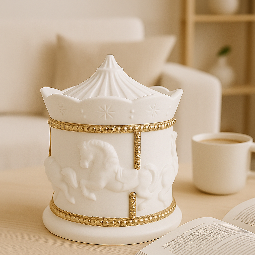 Handmade Hand-Painted Carousel Horse Candle – Unique Gift Keepsake for Candle Lovers
